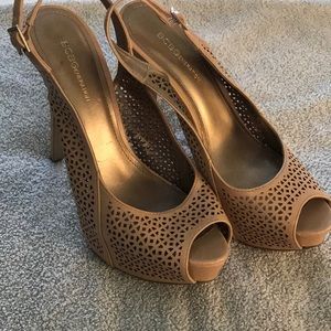 BCBG Generation Peep Toe Slingback Stilettos